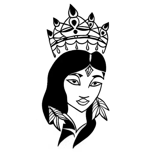 princesa pocahontas tattoo design idea