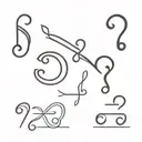 Question marks and exclamation marks tattoo design idea