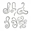Question marks and exclamation marks tattoo design idea