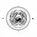 Tree of life, solar system, stars, as above so below, life, death, black and white, elongated, realistic tree tattoo design idea