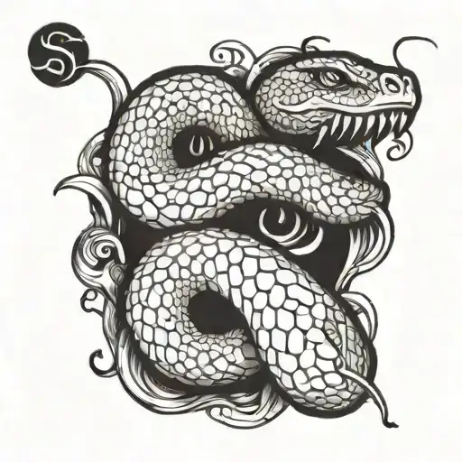 snake bite tattoo design idea
