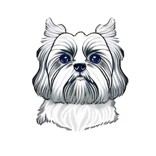 Shih tzu tattoo design idea