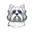 Shih tzu tattoo design idea