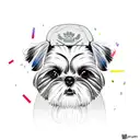 Shih tzu tattoo design idea