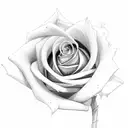 white rose and lightning tattoo design idea