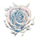 white rose and lightning tattoo design idea