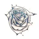 white rose and lightning tattoo design idea