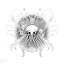 Jellyfish with Spine tattoo design idea