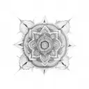 mandala forearm tattoo design idea