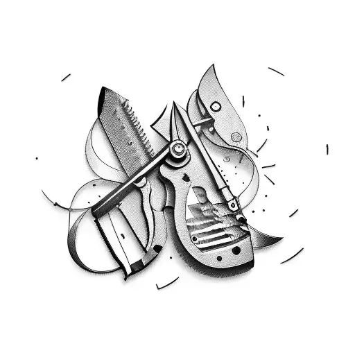 Swiss army knife closed tattoo design idea