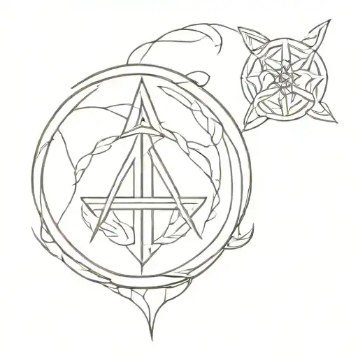 pagan symbols tattoo design idea
