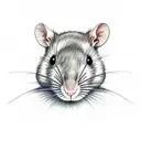 rat flowers tattoo design idea