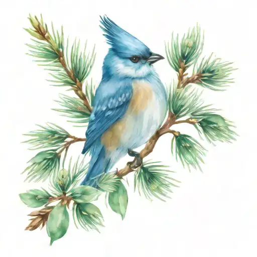 Utah Pinyon Jay tattoo design idea