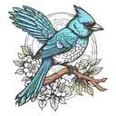 Pinyon Jay tattoo design idea