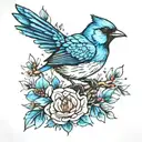 Pinyon Jay tattoo design idea