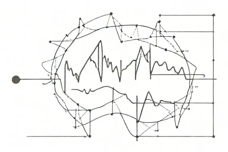 ekg line tattoo design idea