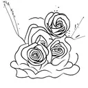 rose firework love tattoo design idea