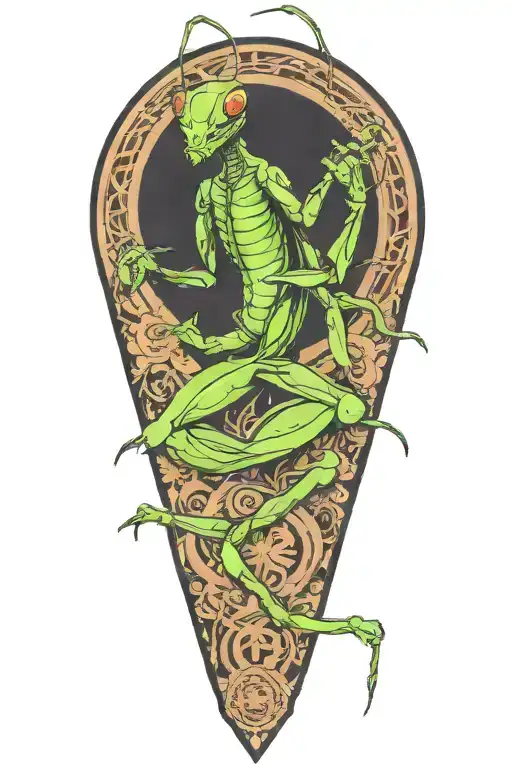mantis kung fu tattoo design idea