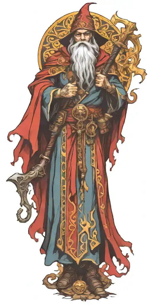 warhammer fantasy bright wizard tattoo design idea