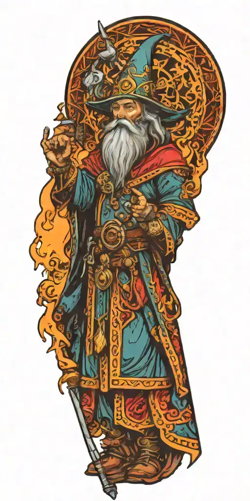 bright wizard warhammer tattoo design idea