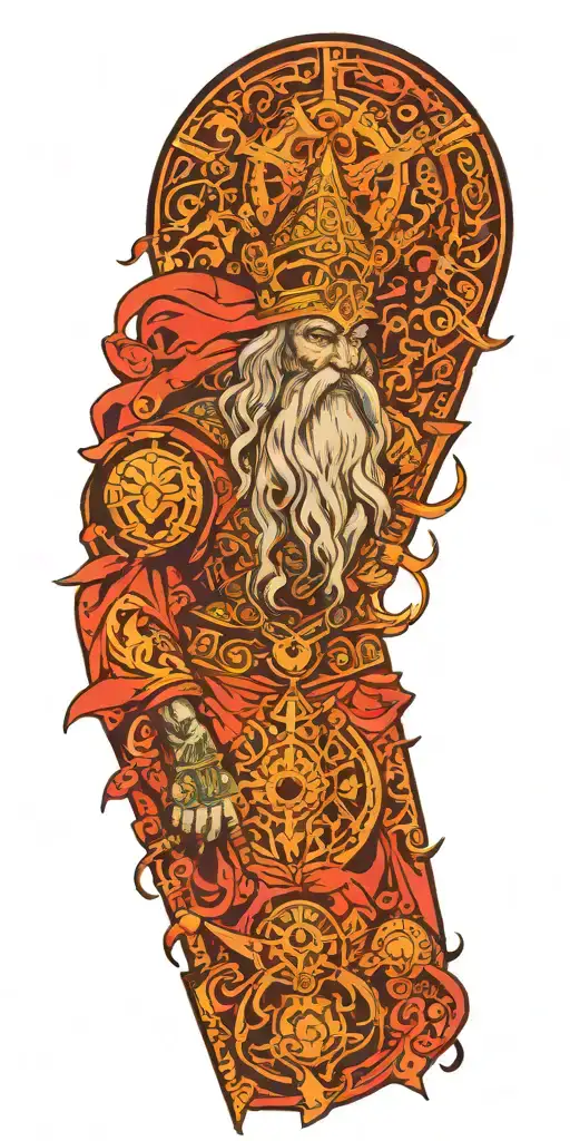 bright wizard warhammer tattoo design idea