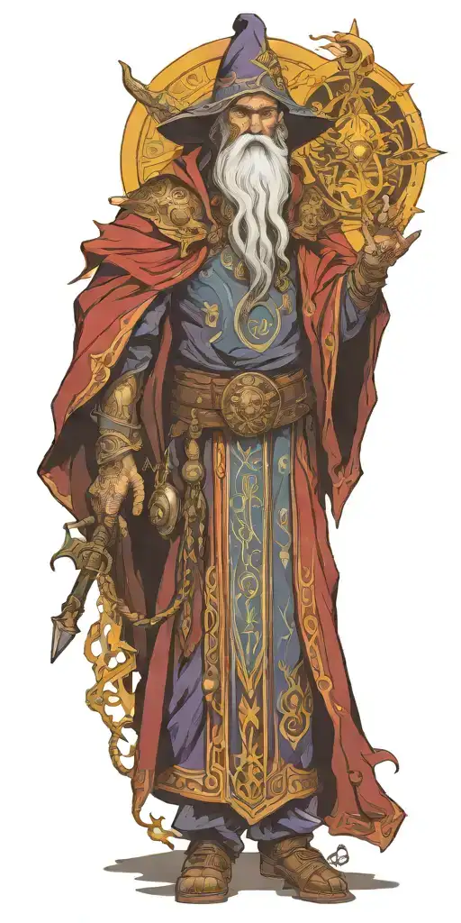 warhammer bright wizard with glowing tattoos  tattoo design idea