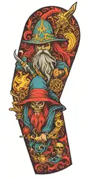 bright wizard warhammer tattoo design idea