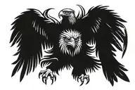 a mighty German Eagle perched tattoo design idea