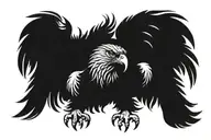 a mighty German Eagle perched tattoo design idea