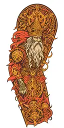 bright wizard warhammer tattoo design idea
