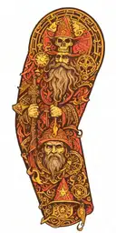 bright wizard warhammer tattoo design idea