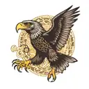 a mighty black Eagle soaring tattoo design idea