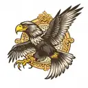 a mighty black Eagle soaring tattoo design idea