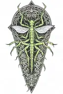7 star praying mantis kung fu tattoo design idea