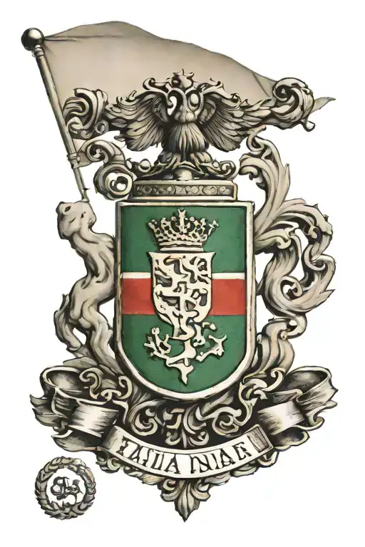 Italian flag tattoo design idea