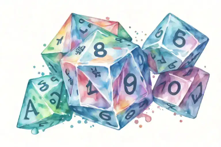 dungeon and dragons dice tattoo design idea