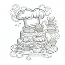 pastry chef tattoo design idea