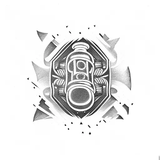 rock and roll music tattoo design idea