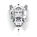 robotic sleeve with large arm scar tattoo design idea