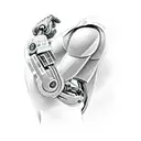 robotic sleeve with large arm scar tattoo design idea