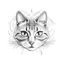 cool cat tattoo design idea