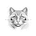 cool cat tattoo design idea