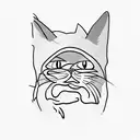 cool cat tattoo design idea