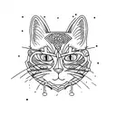 cool cat tattoo design idea