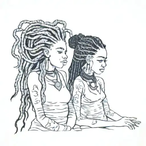 black girls, scorpio, lesbians, dreadlocks tattoo design idea
