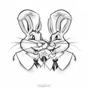 bugs bunny gangster tattoo design tattoo design idea