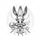 bugs bunny gangster tattoo design tattoo design idea
