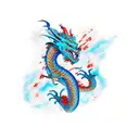 dragon,samurai  tattoo design idea