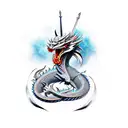 dragon,samurai  tattoo design idea