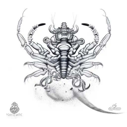 seductress lasoing the Scorpio contcellation  tattoo design idea